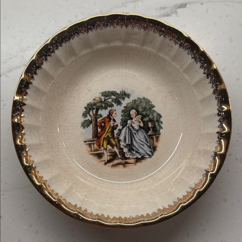 Vintage Cronin China Co. Courting Couple Berry Bowl – 5.5” [C]